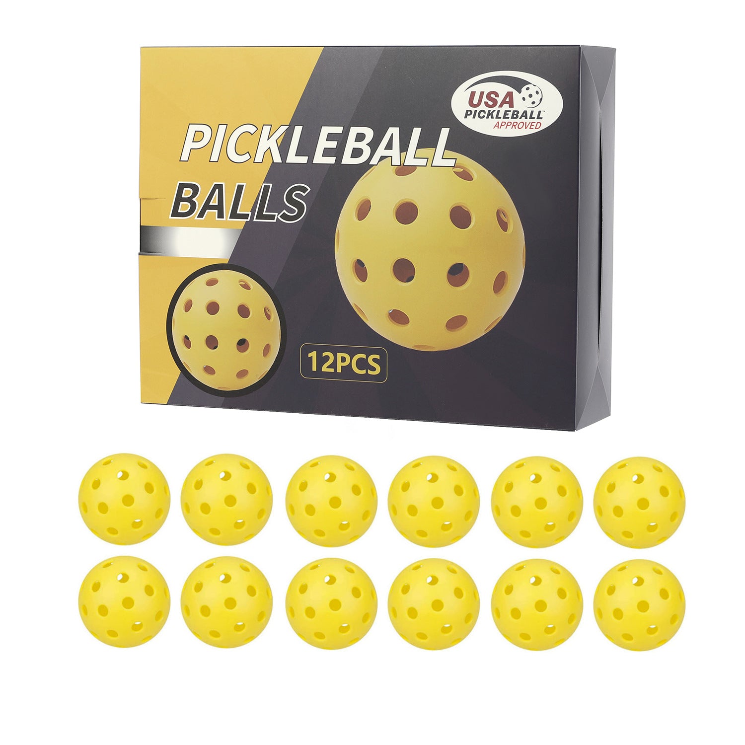 Outdoor-use Pickleball – 12 Pcs